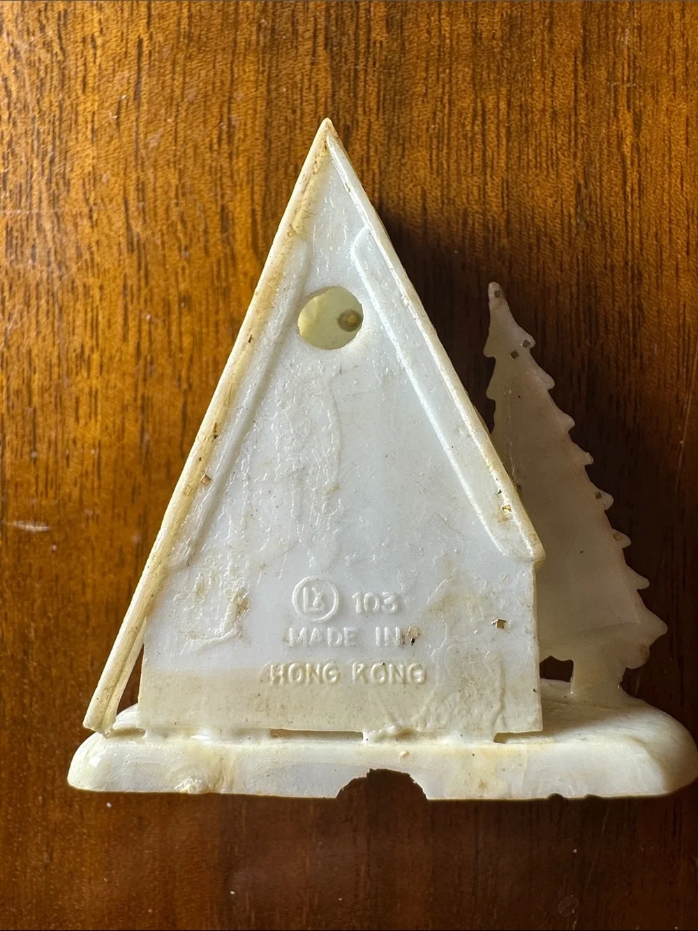 Tiny Vintage White Plastic Nativity Scene